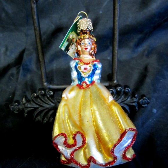 MERCK FAMILY'S OLD WORLD CHRISTMAS PRINCESS GLASS ORNAMENT WITH TAG - Picture 1 of 8